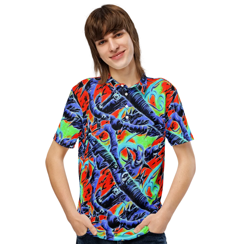 The Electric Wild on Men's Slim Fit Polo Shirt — Front