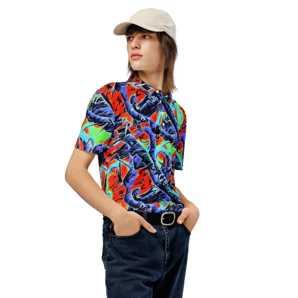 The Electric Wild on Men's Slim Fit Polo Shirt — Right Front