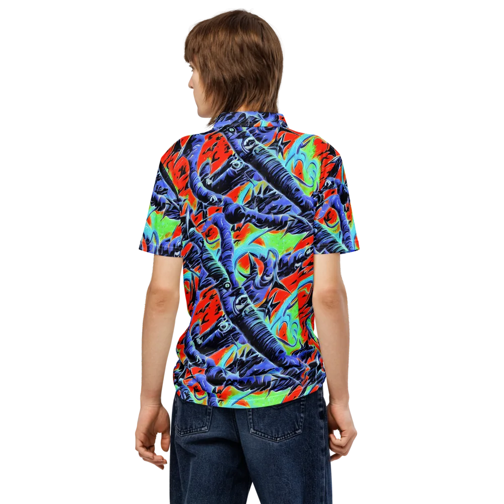 The Electric Wild on Men's Slim Fit Polo Shirt — Back