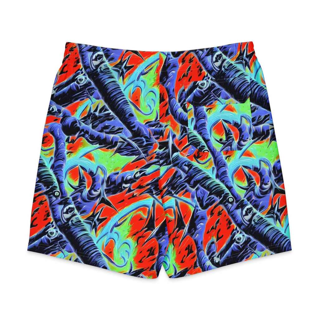 The Electric Wild on Men's Board Shorts — Back