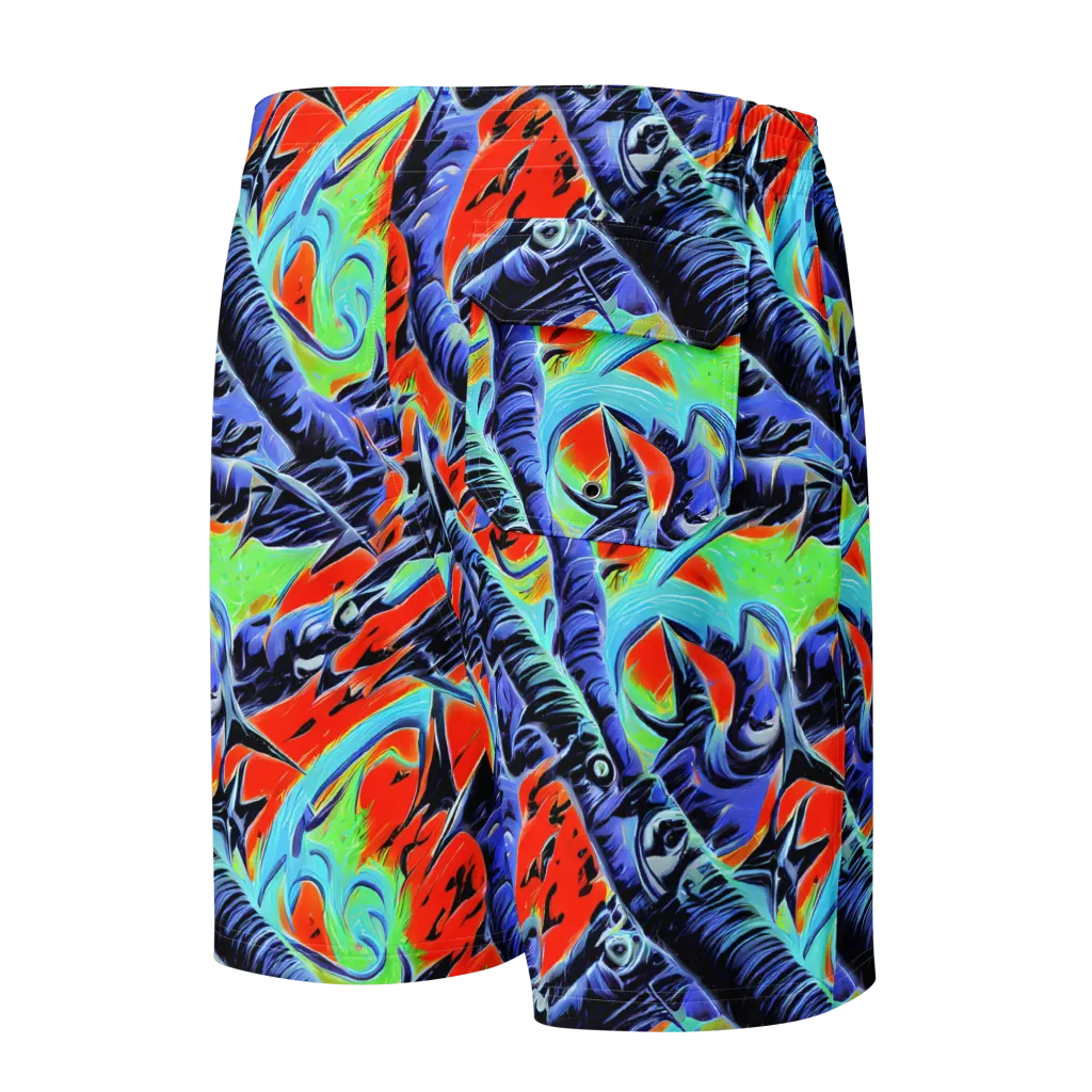 The Electric Wild on Men's Board Shorts — Back