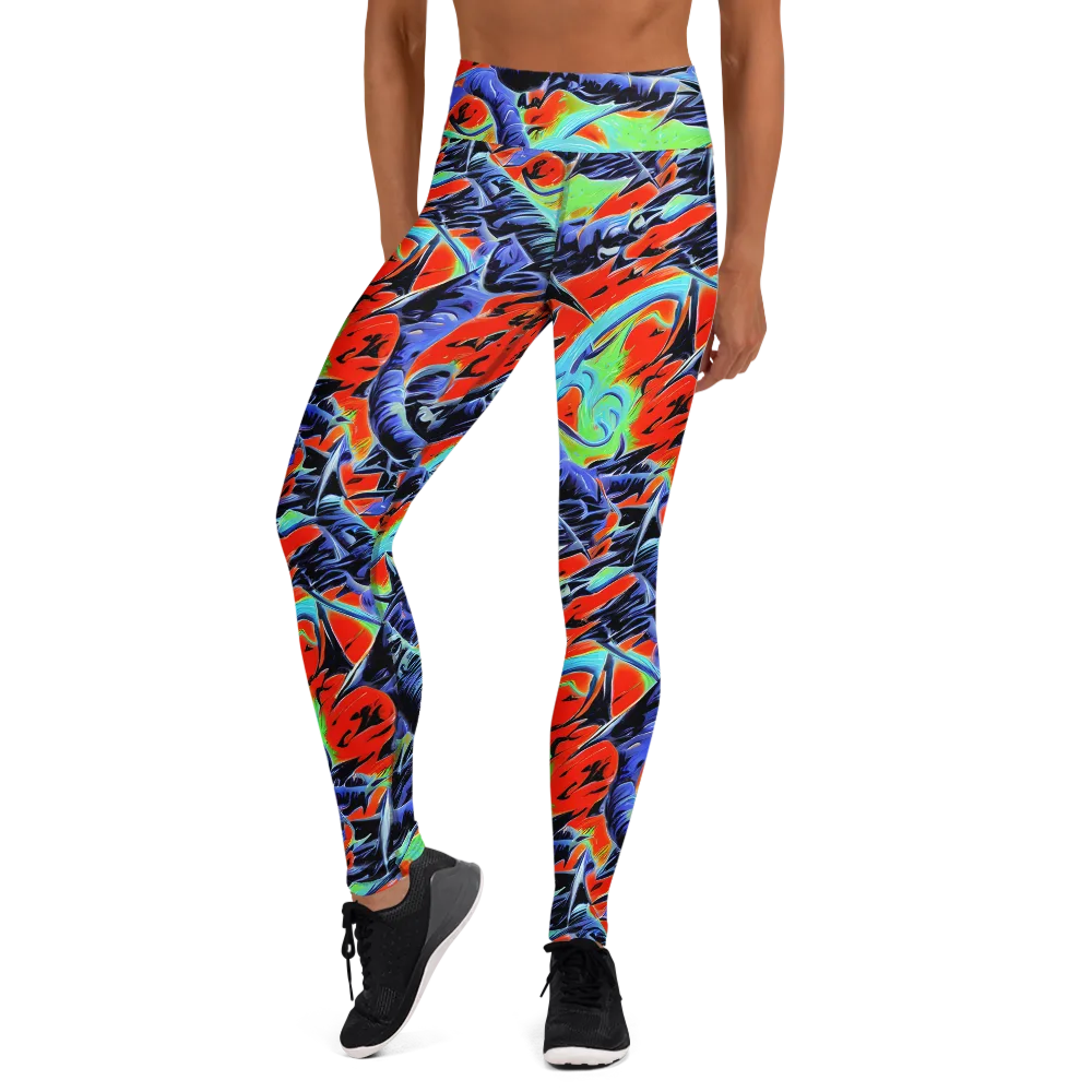 The Electric Wild on Yoga Leggings — Front