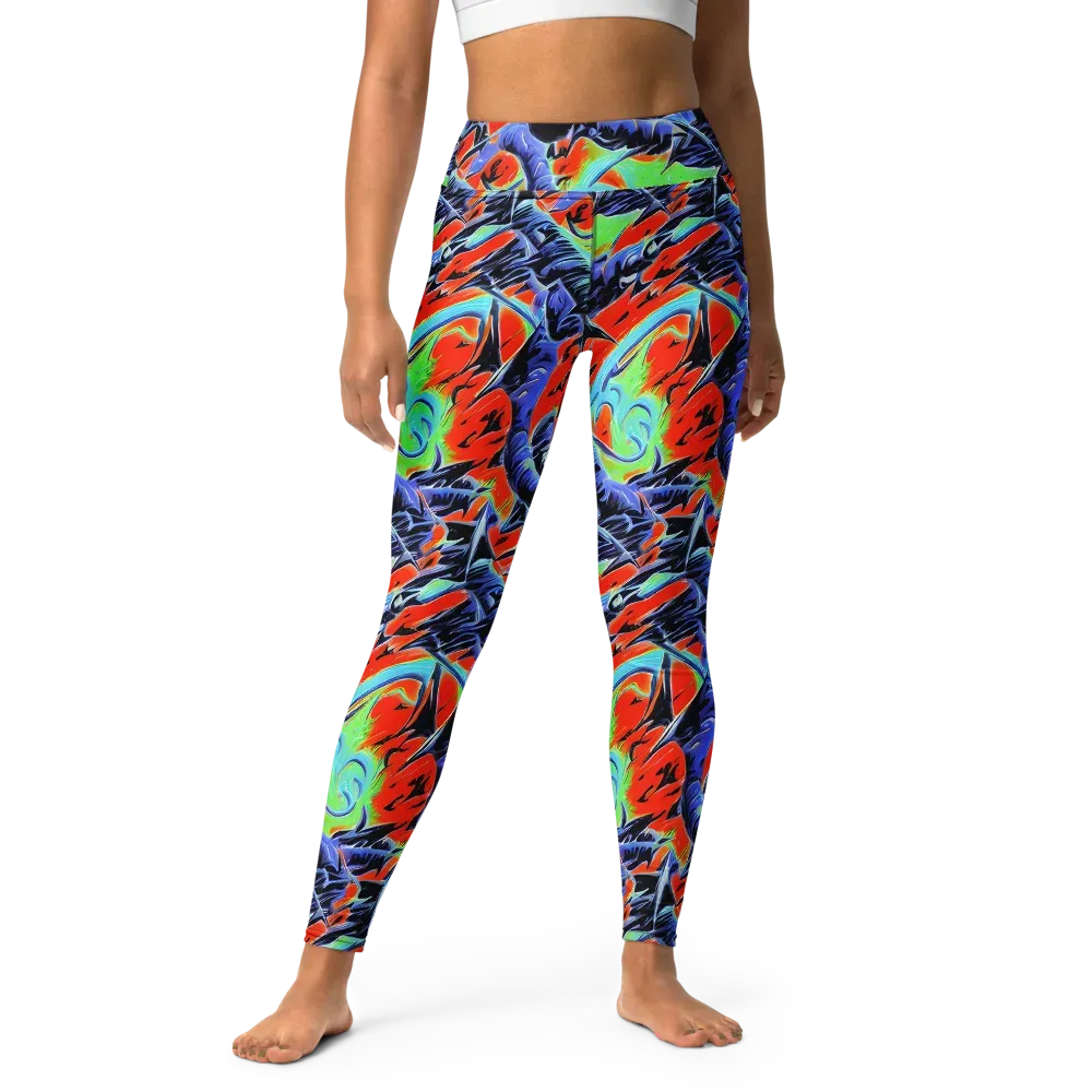 The Electric Wild on Yoga Leggings — Front