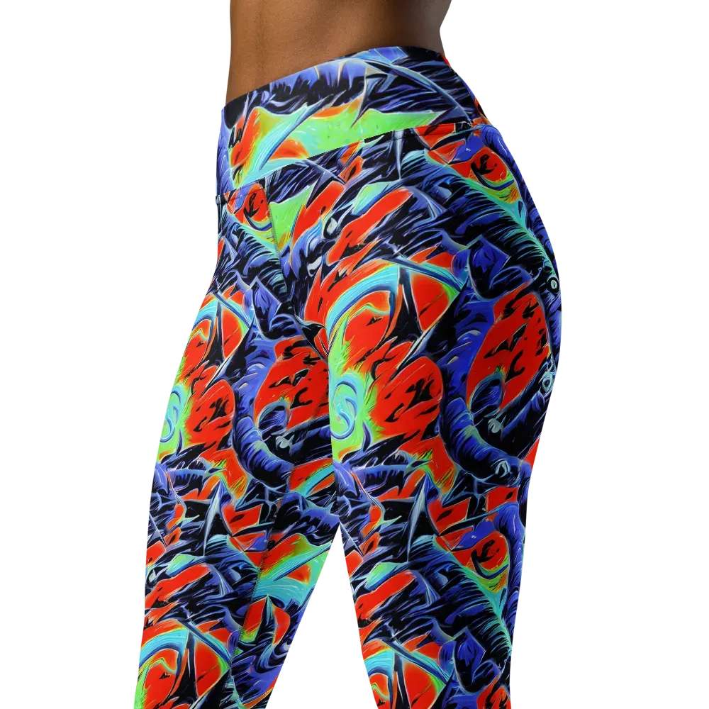 The Electric Wild on Yoga Leggings — Left Front