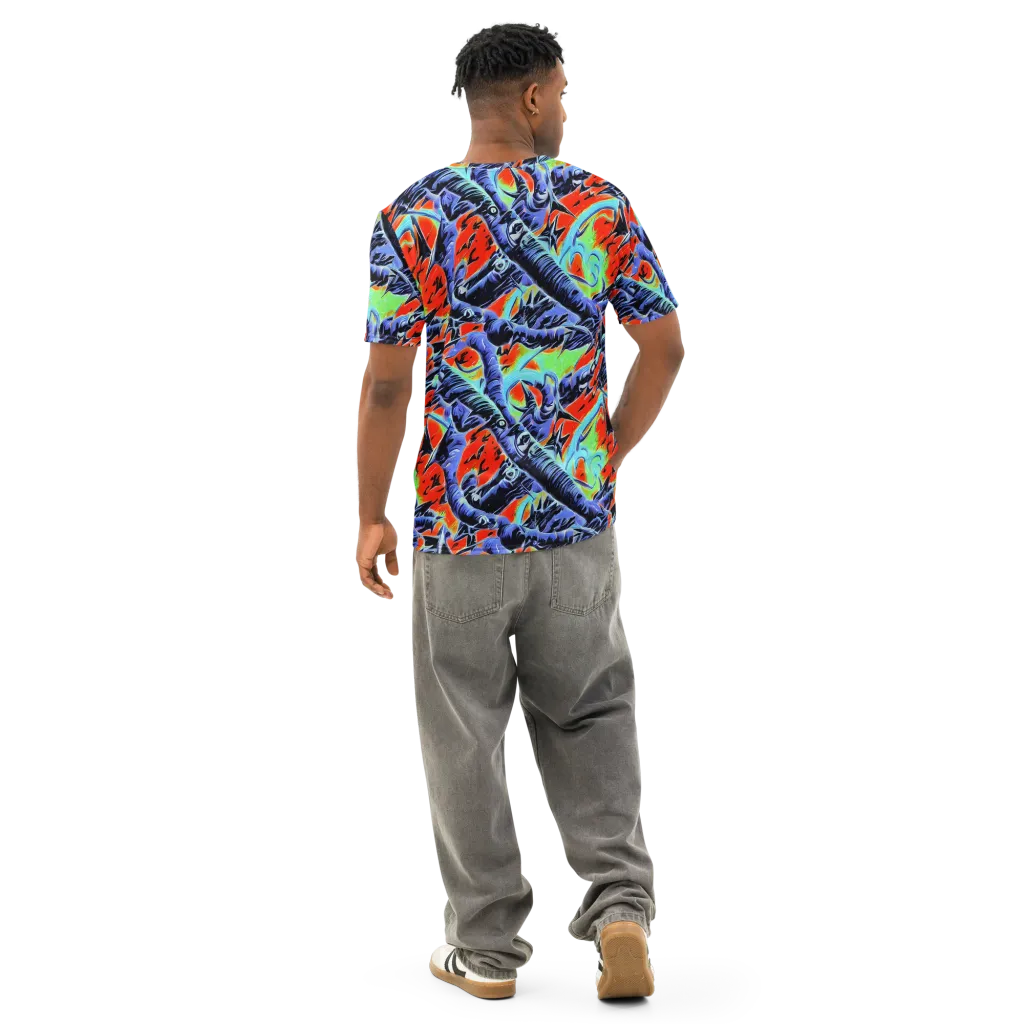 The Electric Wild on Men's Cotton Crew Neck T-Shirt — Back