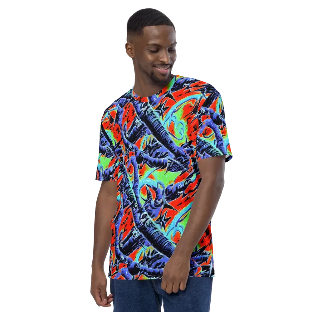 The Electric Wild on Men's Crew Neck T-Shirt — Left