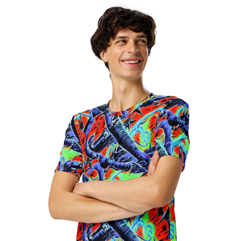 The Electric Wild on Men's Crew Neck T-Shirt — Left Front