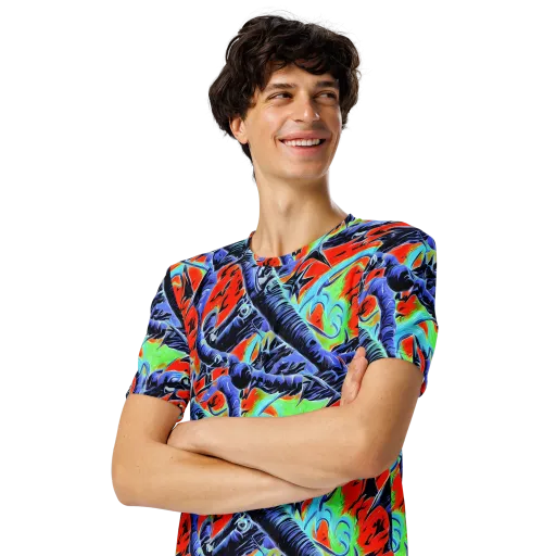 The Electric Wild on a Men's Crew Neck T-Shirt