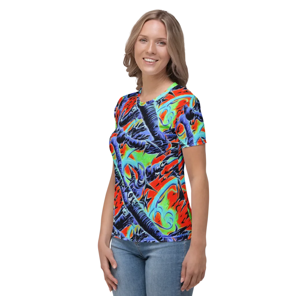 The Electric Wild on Women's Crew Neck T-Shirt — Left