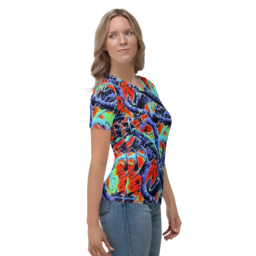 The Electric Wild on Women's Crew Neck T-Shirt — Right