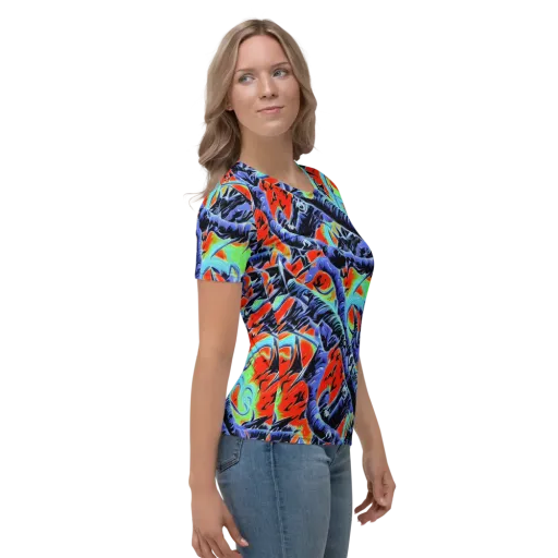 The Electric Wild on a Women's Crew Neck T-Shirt