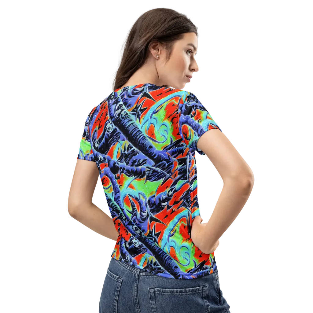 The Electric Wild on Women's Crew Neck T-Shirt — Back