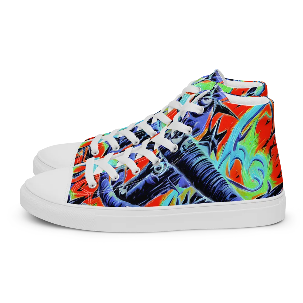 The Electric Wild on Women's High Top Canvas Shoes — Left