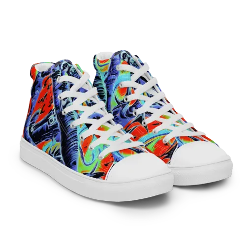 The Electric Wild on a Women's High Top Canvas Shoes