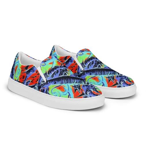 The Electric Wild on a Men's Slip-On Canvas Shoes