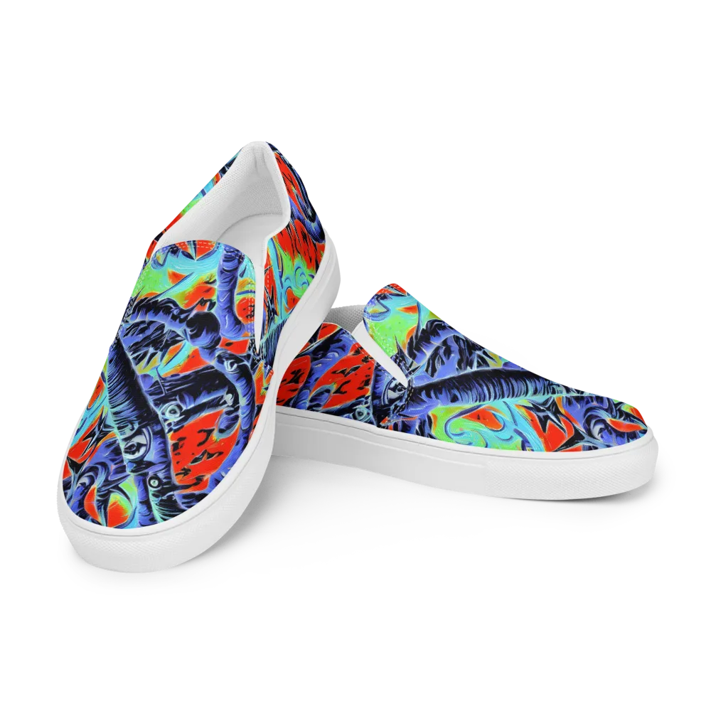 The Electric Wild on Men's Slip-On Canvas Shoes — Left Front