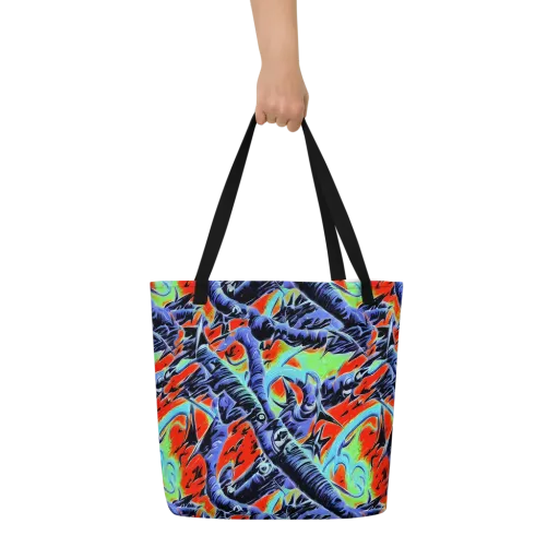 The Electric Wild on a Large Tote Bag W/ Pocket