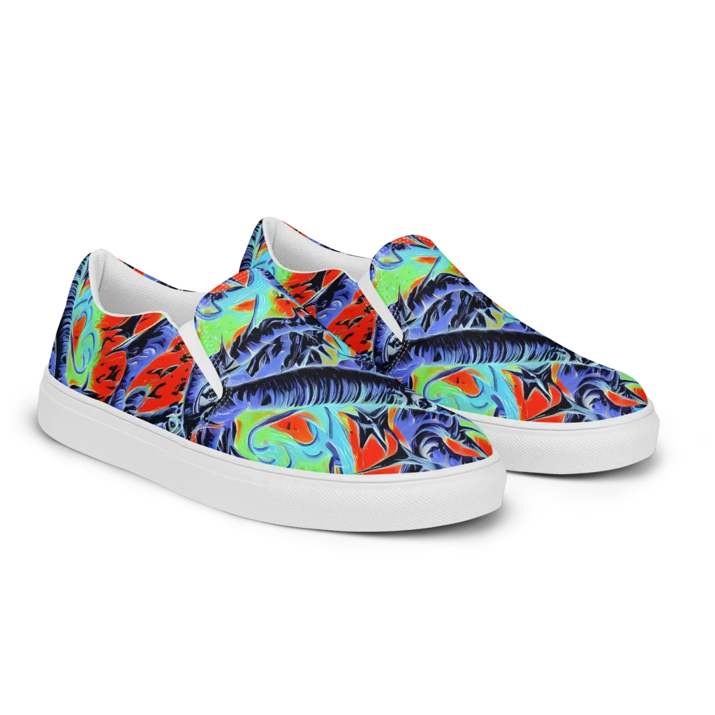 The Electric Wild on Women's Slip-On Canvas Shoes — Right Front