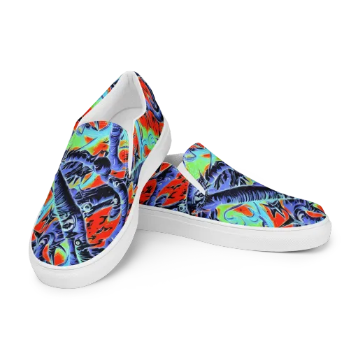 The Electric Wild on a Women's Slip-On Canvas Shoes