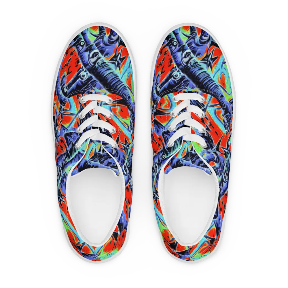 The Electric Wild on Men's Lace-Up Canvas Shoes — Front