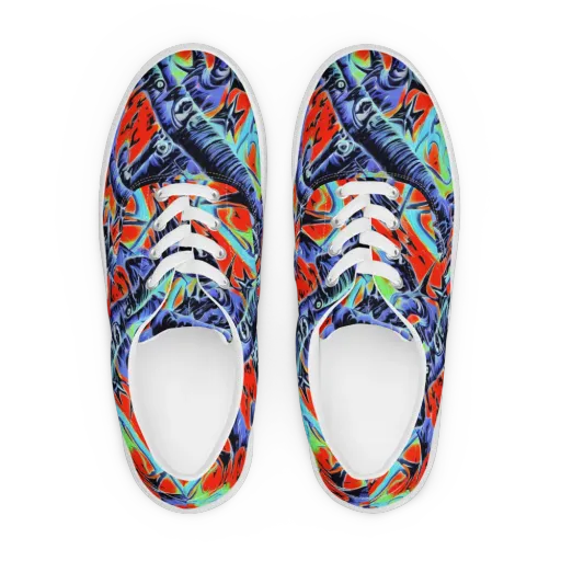 The Electric Wild on a Men's Lace-Up Canvas Shoes