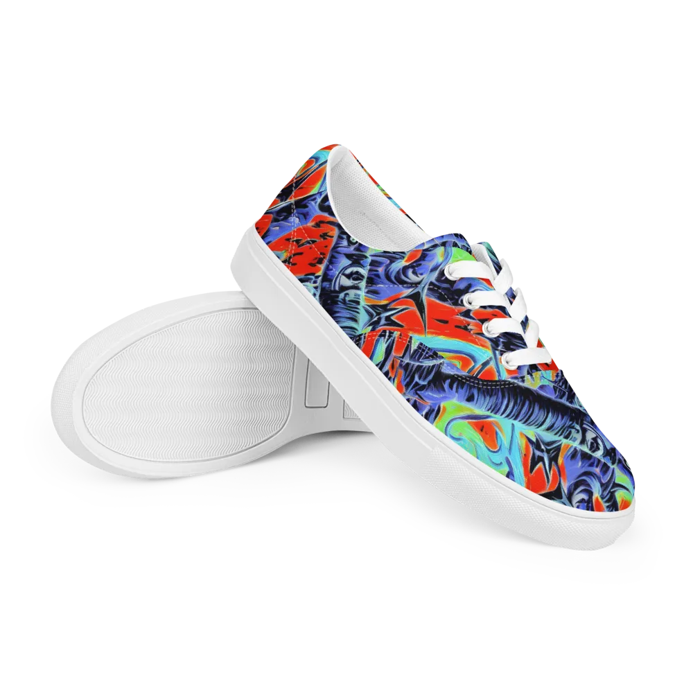 The Electric Wild on Men's Lace-Up Canvas Shoes — Right Front