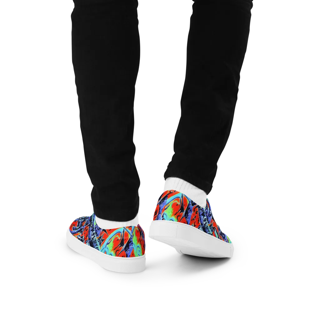 The Electric Wild on Men's Lace-Up Canvas Shoes — Back
