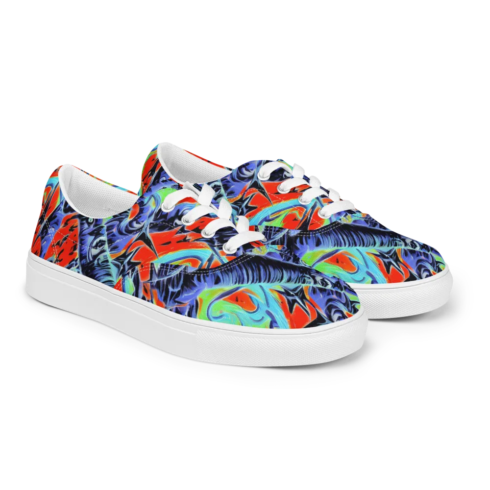 The Electric Wild on Men's Lace-Up Canvas Shoes — Right Front