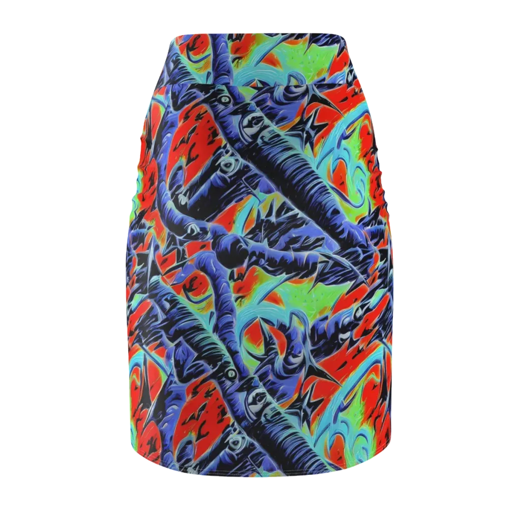 The Electric Wild on Pencil Skirt — Back