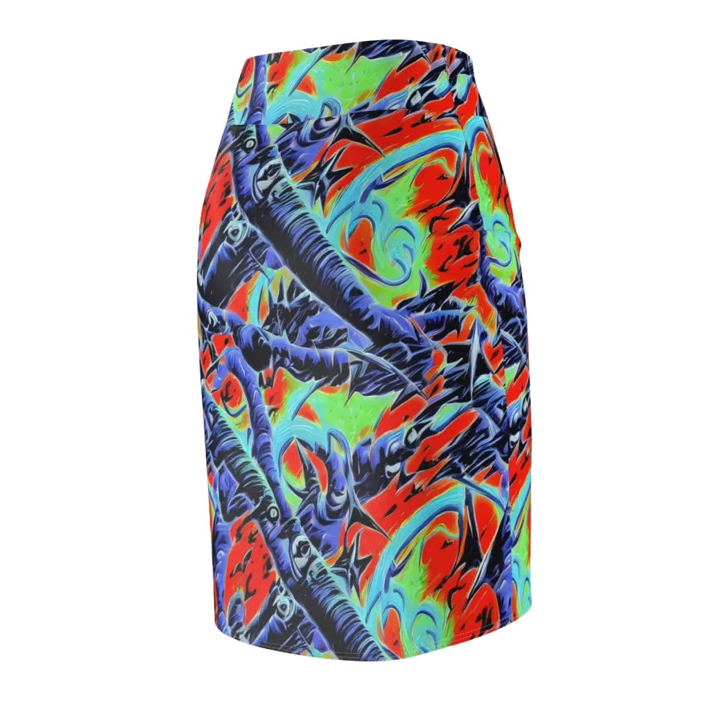 The Electric Wild on Pencil Skirt — Back Side