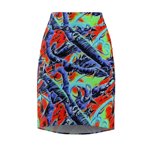 The Electric Wild on a Pencil Skirt
