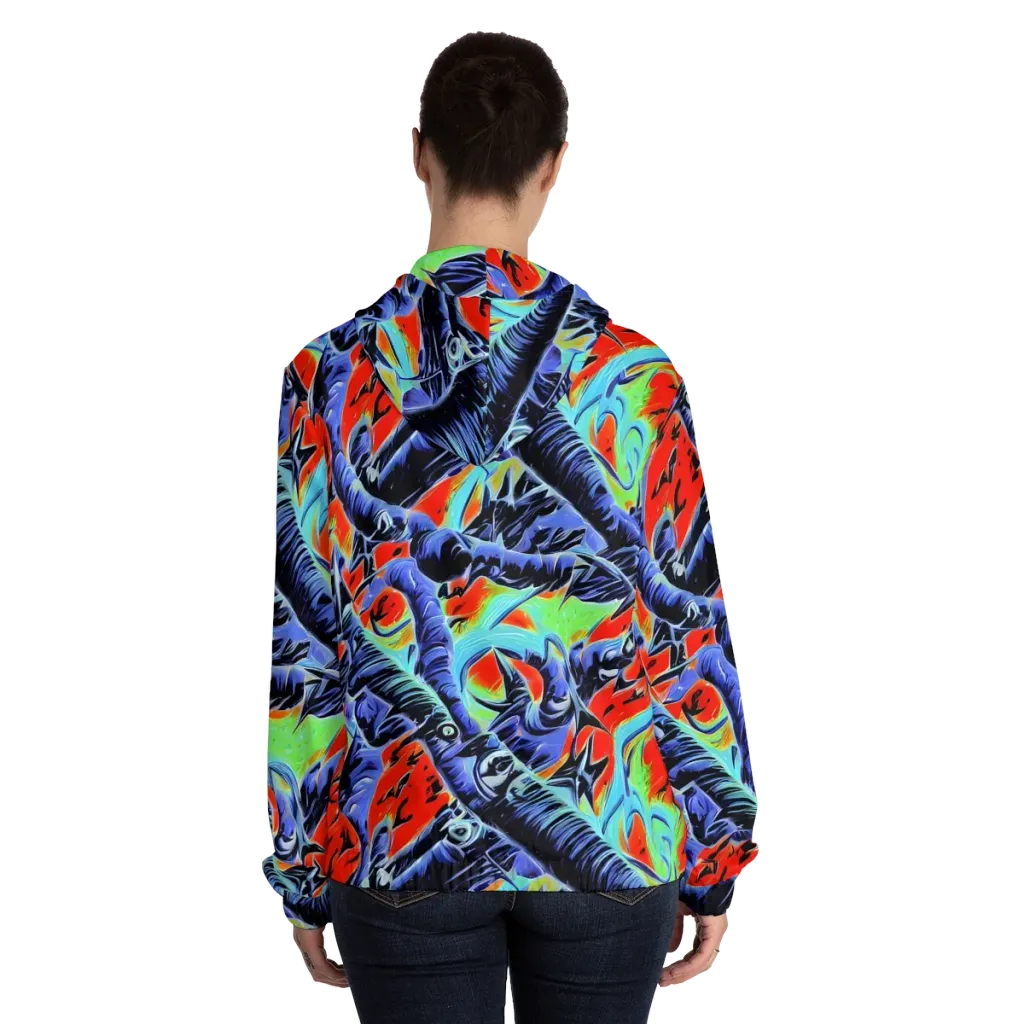 The Electric Wild on Women's Full-Zip Hoodie — Back On Person