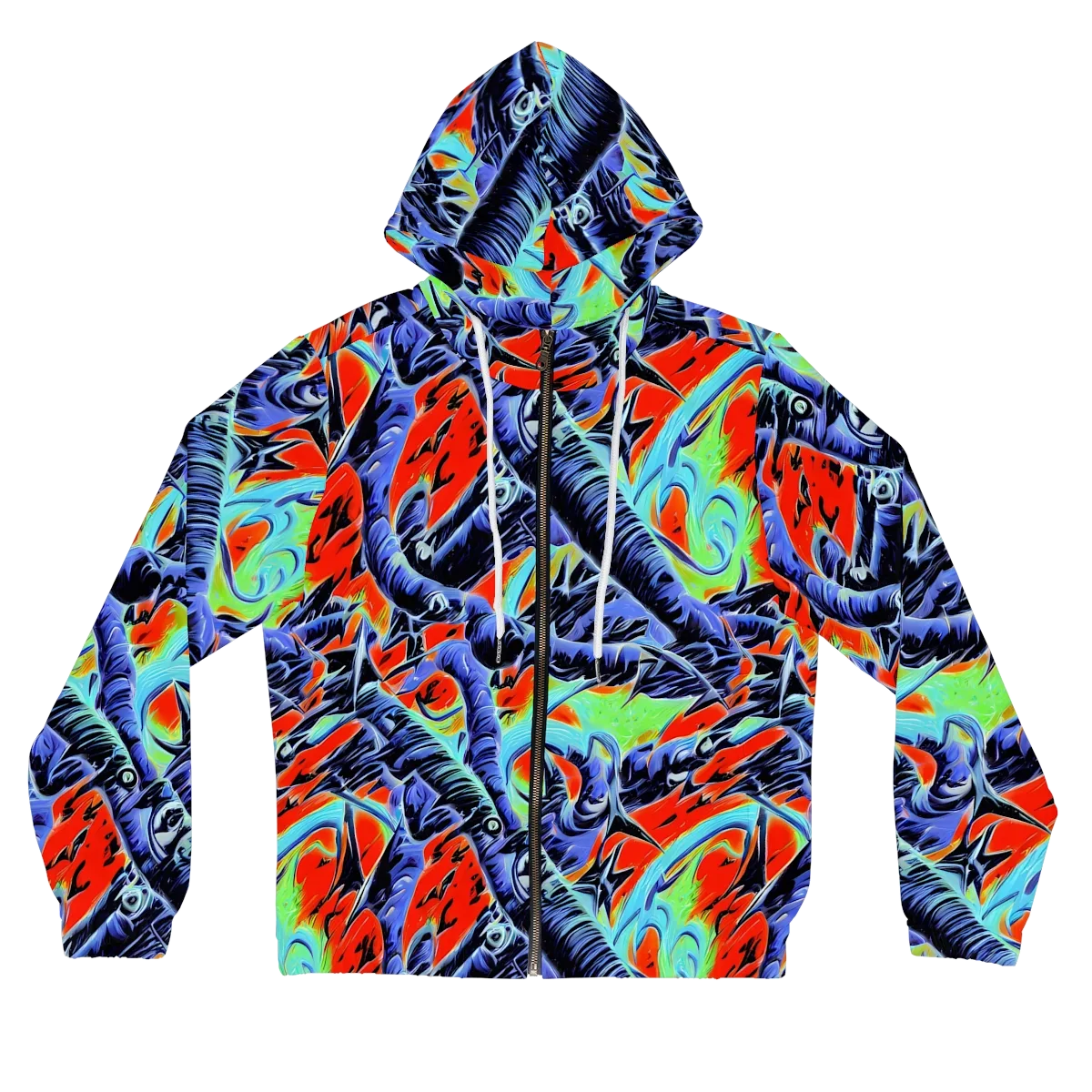 The Electric Wild on Women's Full-Zip Hoodie — Front