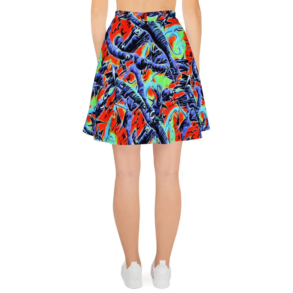 The Electric Wild on Skater Skirt — Back