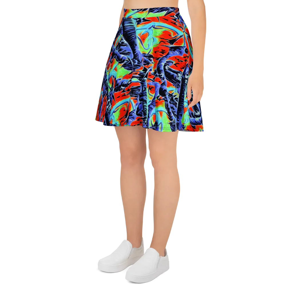 The Electric Wild on Skater Skirt — Left
