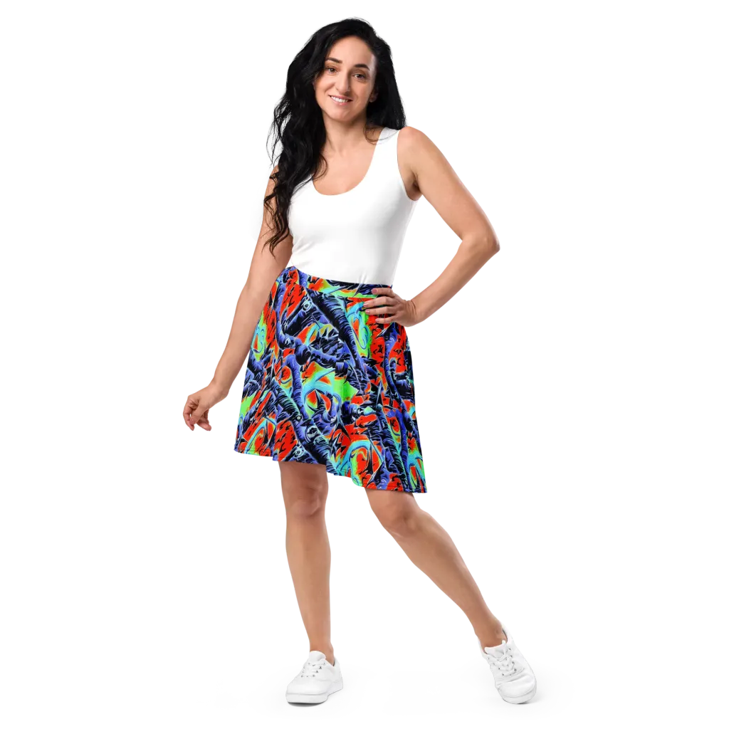 The Electric Wild on Skater Skirt — Front