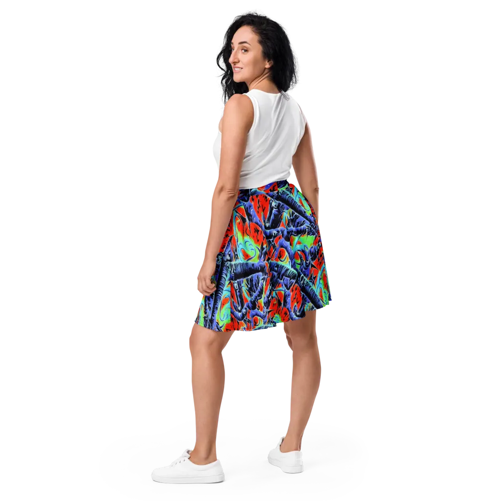 The Electric Wild on Skater Skirt — Back