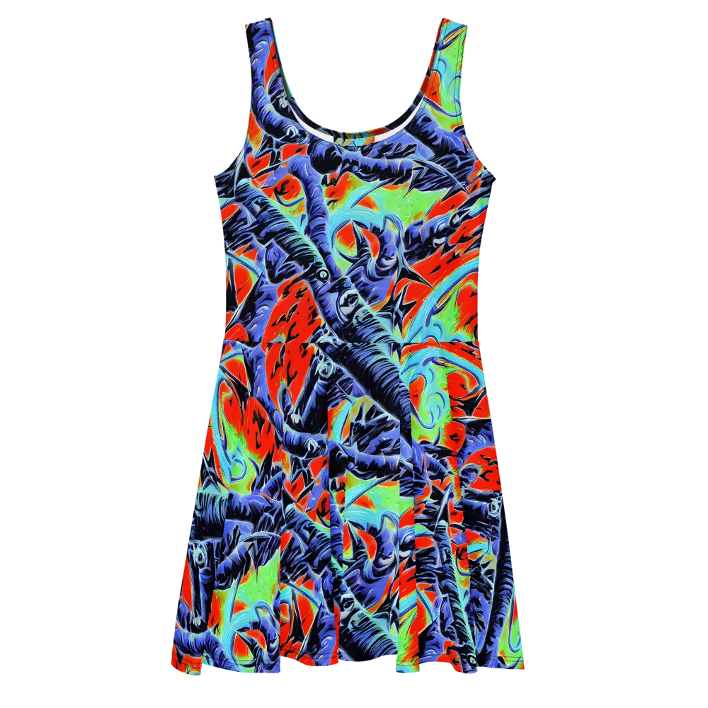 The Electric Wild on Skater Dress — Front