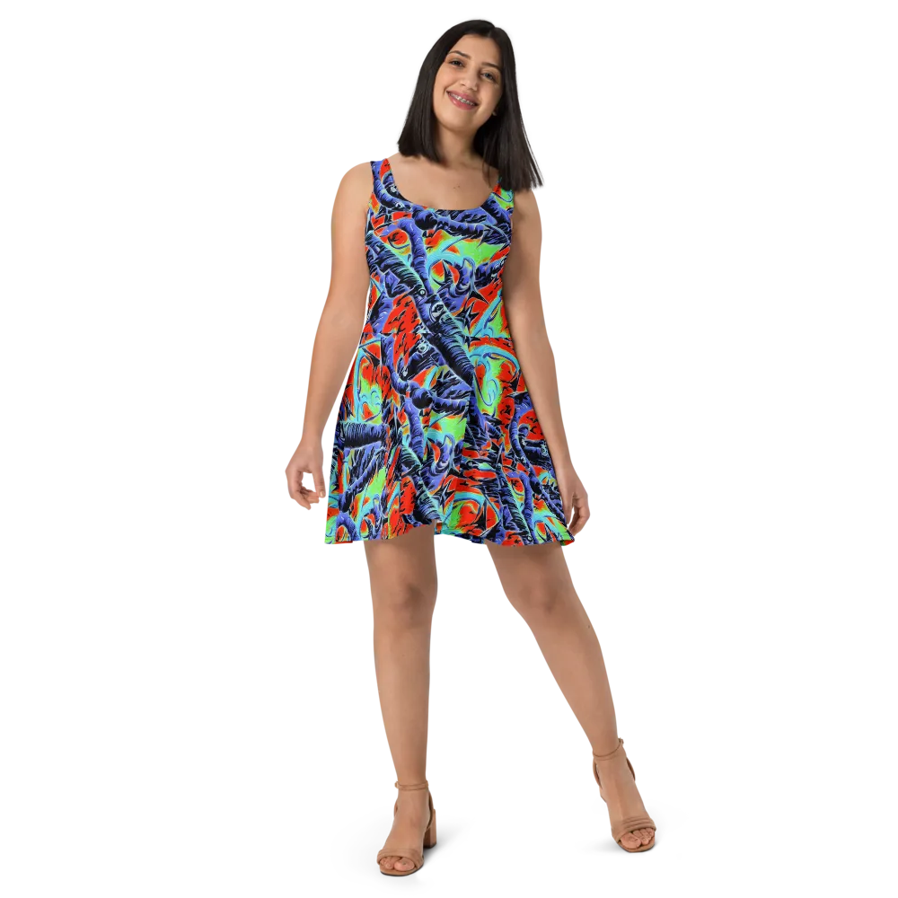 The Electric Wild on Skater Dress — Front