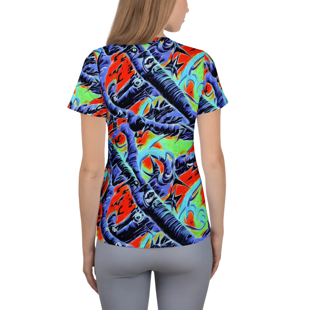 The Electric Wild on Women's Athletic T-Shirt — Back
