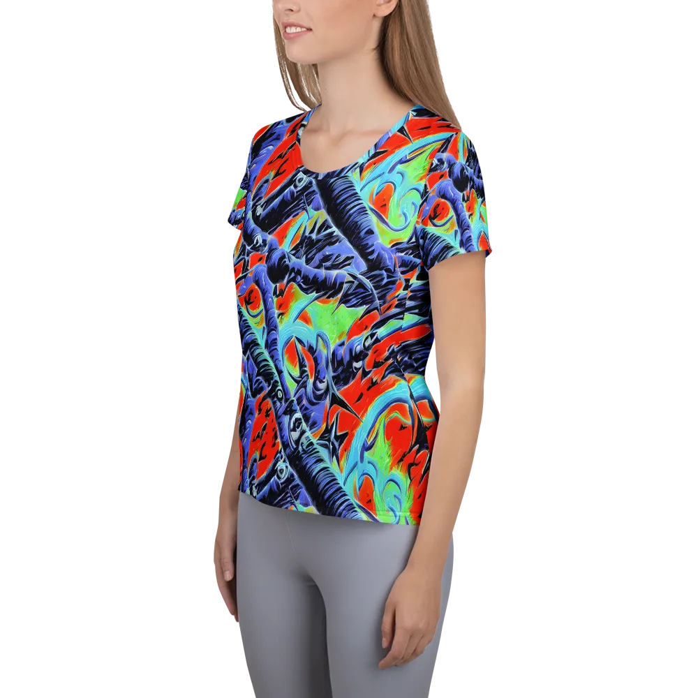 The Electric Wild on Women's Athletic T-Shirt — Left