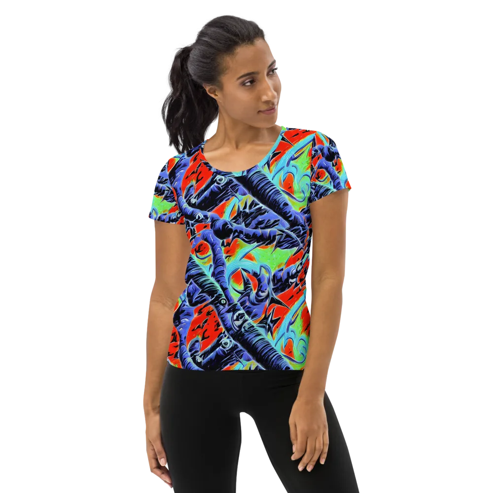 The Electric Wild on Women's Athletic T-Shirt — Front