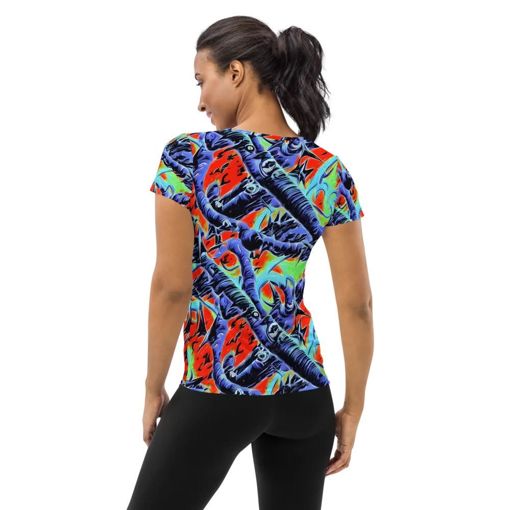 The Electric Wild on Women's Athletic T-Shirt — Back