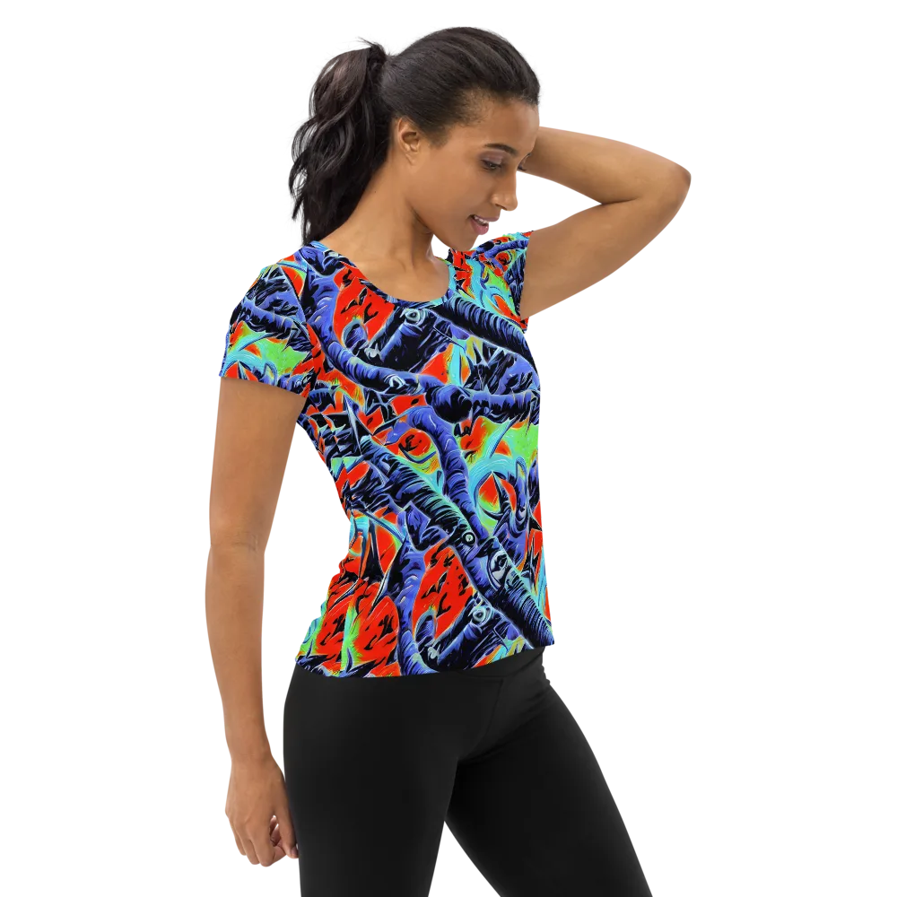 The Electric Wild on Women's Athletic T-Shirt — Right