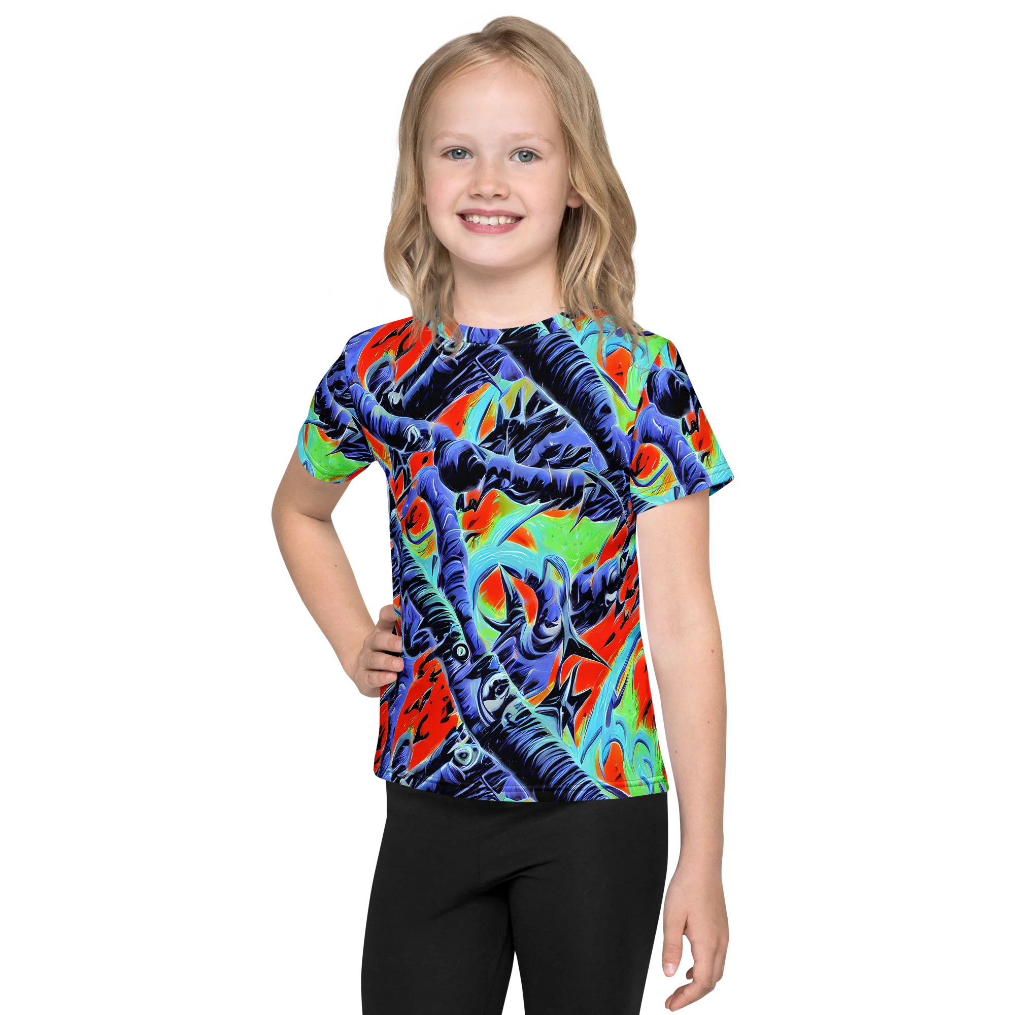 The Electric Wild on Kids Crew Neck T-Shirt — Front