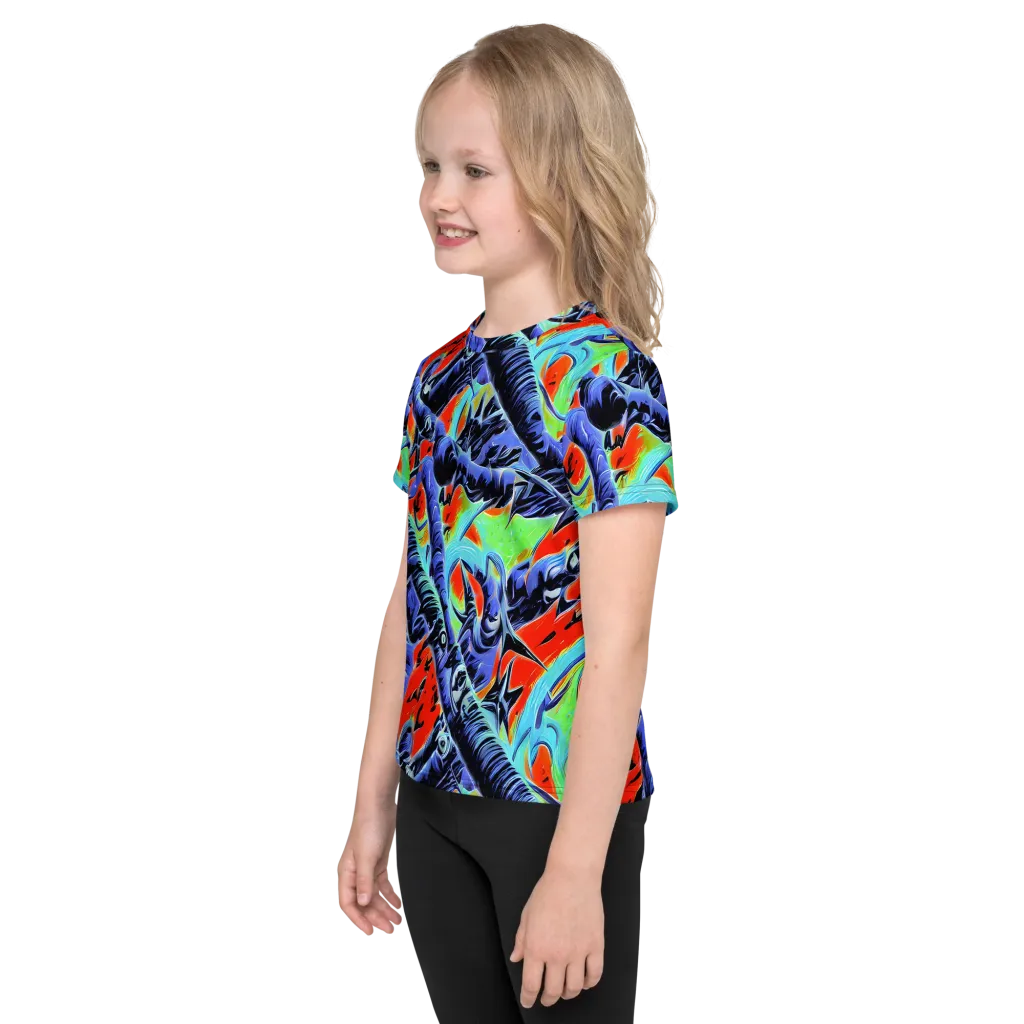 The Electric Wild on Kids Crew Neck T-Shirt — Left