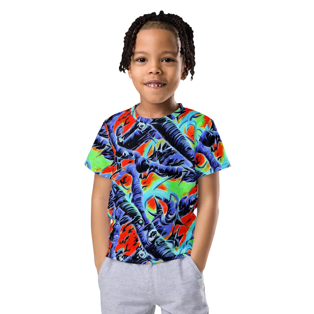 The Electric Wild on Kids Crew Neck T-Shirt — Front