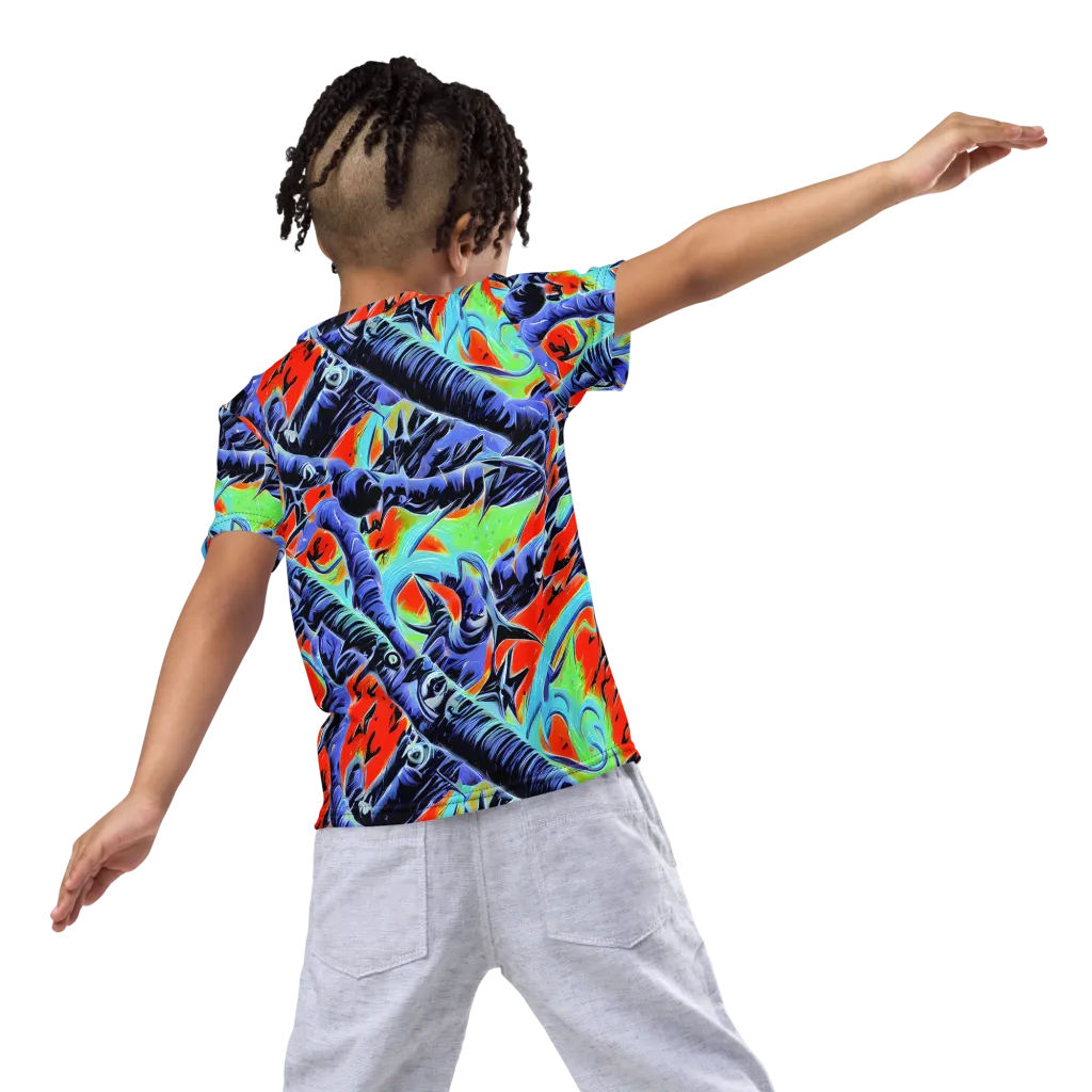 The Electric Wild on Kids Crew Neck T-Shirt — Back