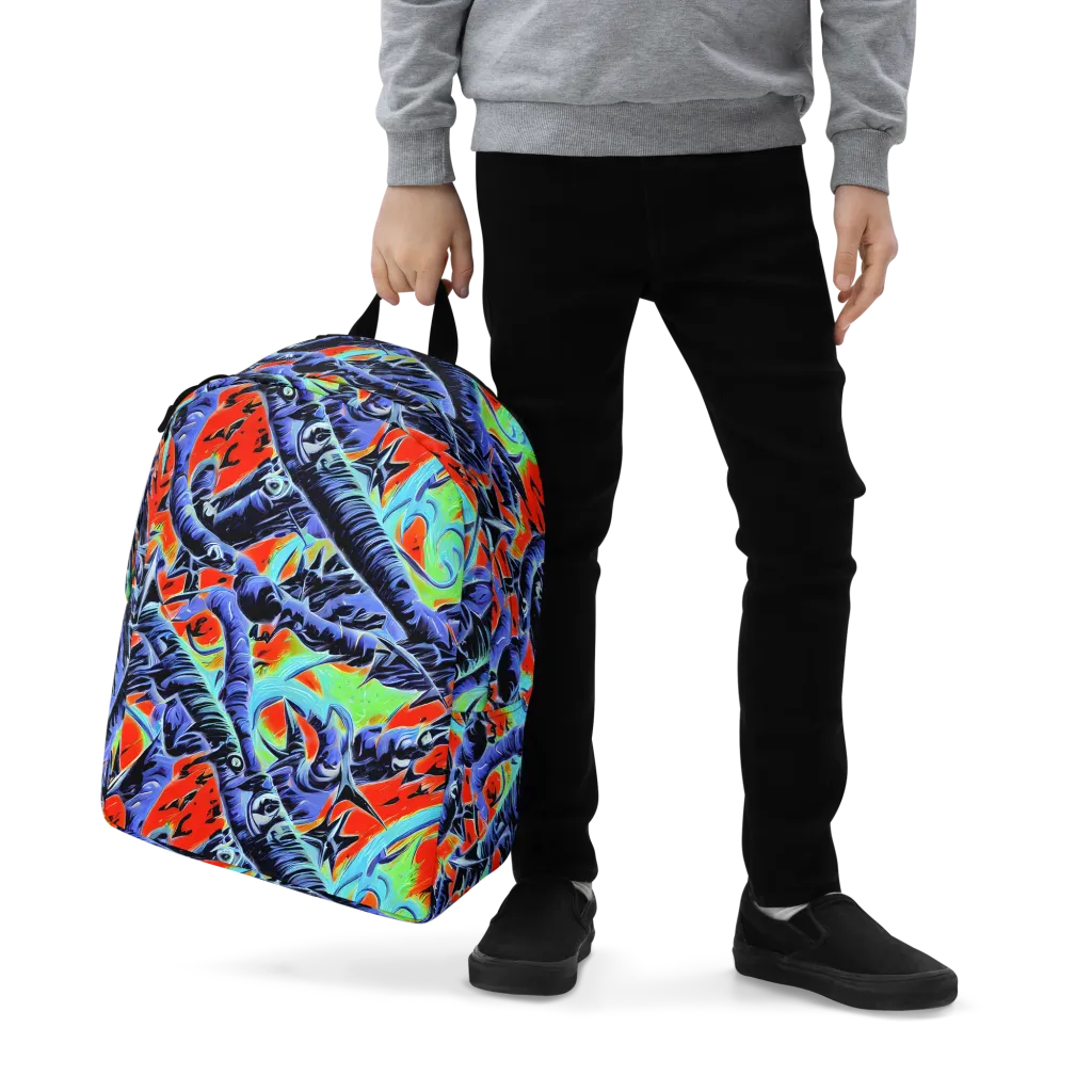 The Electric Wild on Minimalist Backpack — Zoomed-in