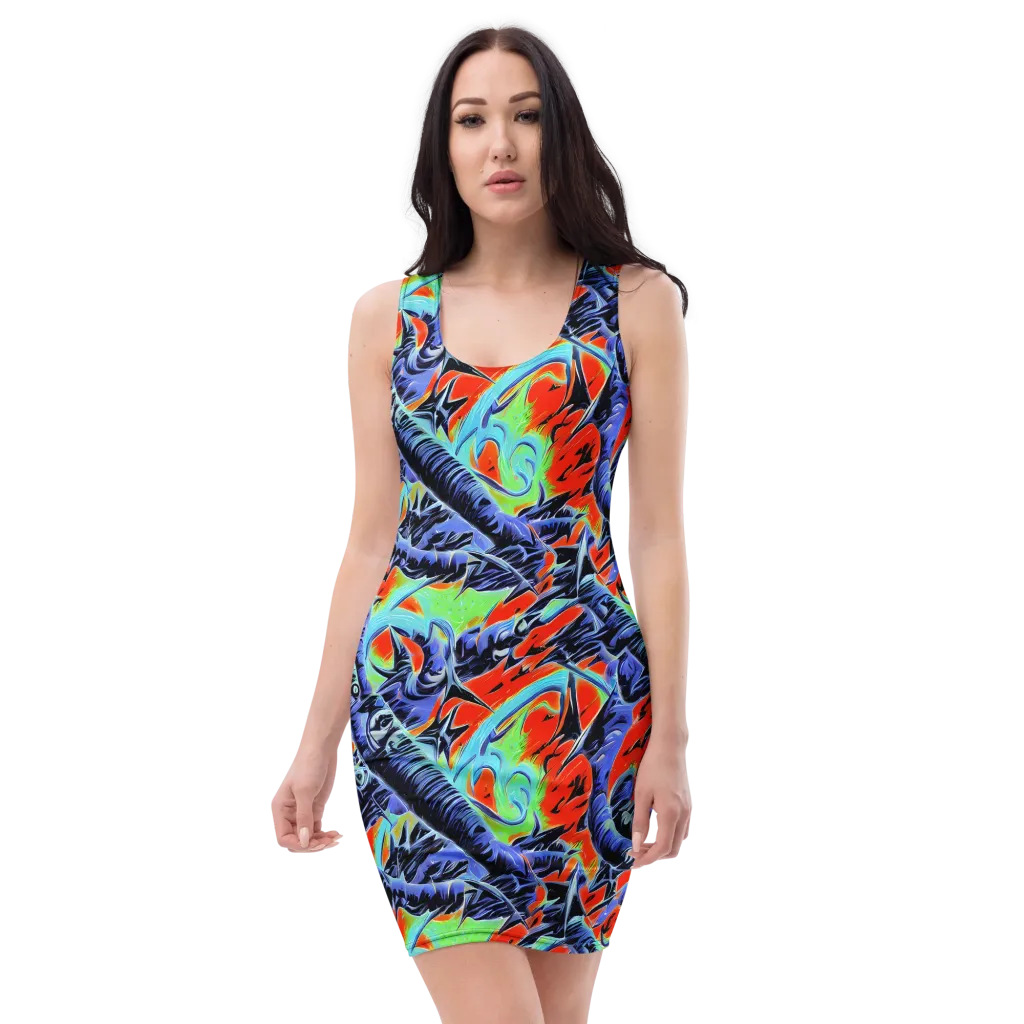 The Electric Wild on Bodycon Dress — Front